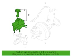 Picture of Genuine BMW 34-32-6-758-848 Brake Fluid Reservoir with Level Sensor and Cap