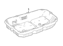 Picture of Genuine Mercedes 725-270-31-14 Transmission Filter Kit with Oil Pan and Gasket