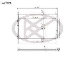 Picture of Koyo CD010374 All Aluminum A/C Condenser