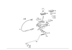 Picture of Genuine Mercedes 203-267-91-24 Automatic Transmission Shift Lever Assembly