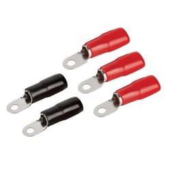 Picture of Metra V8-RTN1 Nickel Plated Ring Terminal 1/0 Gauge 1/4 Inch 5-Pack