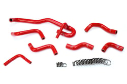 Picture of HPS Performance 57-1589H-RED High Temp Reinforced Silicone Heater Hose Kit Red