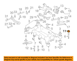 Picture of Genuine BMW 33 32 6 760 380 Rear Control Arm Combination Nut M14x1.5