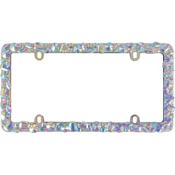 Picture of Rock Tamers 16130 Dazzle Chrome License Plate Frame with Iridescent Glass Gems