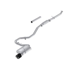 Picture of MBRP S49053CF Armor Pro 2.5in T304 Stainless Cat-Back Exhaust Single Rear Exit with Carbon Fiber Tip