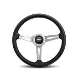 Picture of Momo RET36BK2S Retro Series 360mm Leather Steering Wheel Black