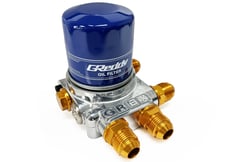 Picture of GReddy 12401114 Oil Cooler Filter Block Adapter Type-I Remote Filter Relocation with Thermostat