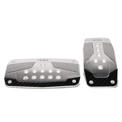 Picture of NRG Innovations PDL-450SL Aluminum Sport Pedal Set Silver with Black Carbon Fiber Automatic