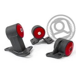 Picture of Innovative Mounts B19350-60A-BA Billet Replacement Engine Mount Kit B-Series 60A Red Bushings