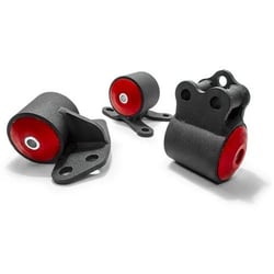 Picture of Innovative Mounts B10150-75A-BA Billet Engine Mount Kit B/D-Series 75A Black Anodized