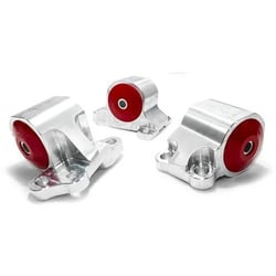 Picture of Innovative Mounts B19550-85A-BA Billet Replacement Engine Mount Kit 85A Grey Black Anodized