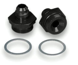 Picture of Moroso 65141 Carburetor Fuel Inlet Fittings Hard Coat Anodized Alcohol-Resistant (2-Pack)