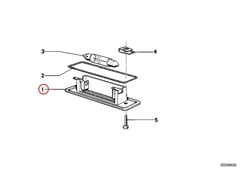Picture of Hella 001610001 1610 Series License Plate Light - Silver Housing, ECE Approved