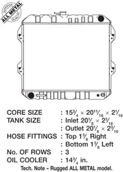 Picture of CSF 2314 All-Metal 3-Row Radiator with Transmission Cooler