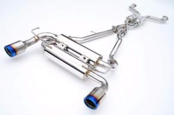 Picture of Invidia HS02N3ZGID Gemini Cat-Back Exhaust System with Rolled Titanium Tips