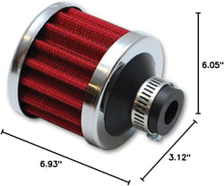 Picture of Vibrant 2168 Crankcase Breather Filter with Chrome Cap 1 Inch Inlet