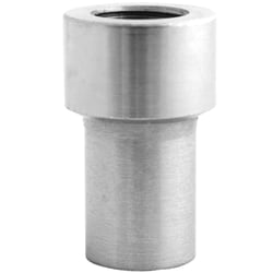 QA1 1844-140 Weld-In Tube Adapter Chromoly Steel 1-3/4" OD Female Left-Hand 1-1/4-12 Thread .120 Wall — image 2