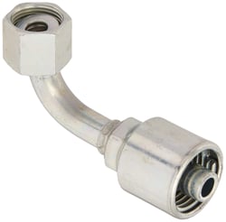 Picture of Gates G25240-0808 MegaCrimp Female Flat-Face O-Ring Swivel 90° Bent Tube Hydraulic Coupling 1/2"