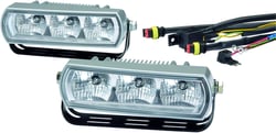 Picture of Hella 009496801 LED Daytime Running Light Kit 3-LED Oblong 9-33V