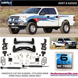 Picture of Fabtech FTS22013BK 6 Inch Suspension Lift Kit Component Box 1 for 2004-2008 Ford F150 2WD
