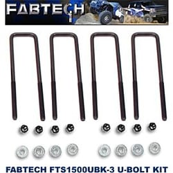 Picture of Fabtech FTS1500UBK-3 Square U-Bolt Kit 9/16-18 x 12.50 x 2.63