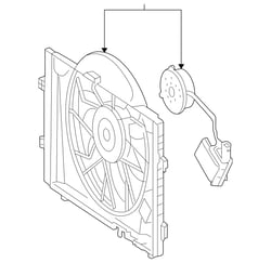 Picture of Genuine Mercedes 2035001693 Engine Cooling Fan Assembly