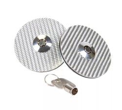 Picture of NRG Innovations CHL-200 Carbon Fiber Overlay Hood Lock Kit Silver
