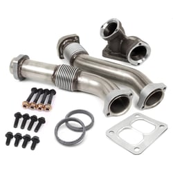 Picture of DieselSite OBSBU 409 Stainless Steel Bellowed Up-Pipe Kit for 7.3L Powerstroke