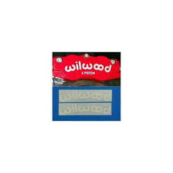 Picture of Wilwood 400-8513 Logo Sticker 11.5" x 3.38" White on Clear Vinyl Decal