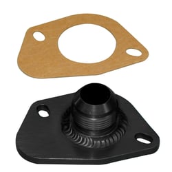 Picture of Moroso 63455 Billet Aluminum Water Outlet Filler Neck with -16 AN Fitting for Ford Small Block