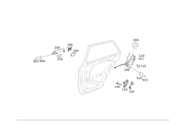 Picture of Genuine Mercedes 164-730-11-35 Door Lock Mechanism