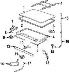 Picture of Genuine Porsche 944-564-623-02 Sunroof Seal Body Section