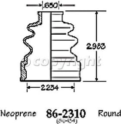 Picture of EMPI 86-2310-D CV Joint Boot Kit with Clamps and Grease