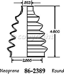 Picture of EMPI 86-2389-D CV Joint Boot Kit Front Outer with Clamps and Grease
