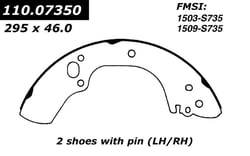 Picture of Centric 111.07350 C-TEK Standard Rear Brake Shoe Set