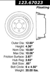 Picture of Centric 123.67023 Standard Brake Drum