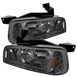 Picture of Spyder 5017642 Xtune LED Crystal Headlights - Smoke Finish