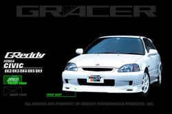 Picture of GReddy 17050042 GRacer Front Lip Spoiler Hard Urethane