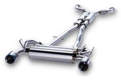 Picture of HKS 32009-BN001 Hi-Power Dual Cat-Back Exhaust System with Titanium Tips