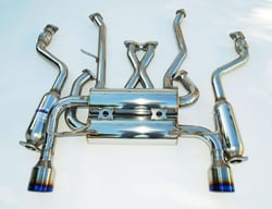 Picture of Invidia HS03IFXGID Gemini Cat-Back Exhaust System with Rolled Titanium Tips