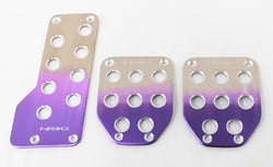 Picture of NRG Innovations PDL-500PT Aluminum Sport Pedal Set with Purple Trim