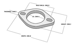 Picture of Vibrant 1470S 2-Bolt Stainless Steel Exhaust Flange 2.00" I.D.
