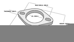 Picture of Vibrant 1473S 2-Bolt Stainless Steel Exhaust Flange 3.00" I.D.