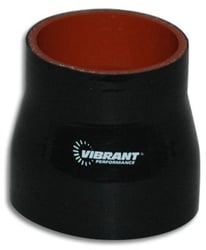 Picture of Vibrant 2774 Silicone Reducer Coupler 3.00" to 3.50" ID x 3" Long Black