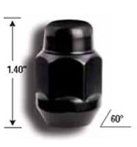 Gorilla Automotive 91147BCB Acorn Bulge Black Chrome Lug Nuts 14mm x 1.50 Thread — image 2