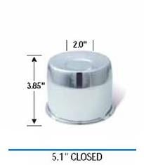 Picture of Gorilla Automotive HC211ST Push Through Hub Cover Closed End 5.1" Chrome Steel