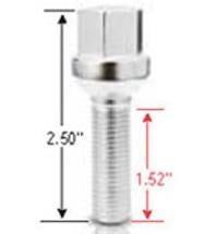 Picture of Gorilla Automotive 18023 Ball Seat Lug Bolt 12mm x 1.50 Thread 17mm Hex Chrome