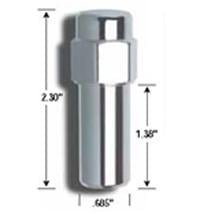 Gorilla Automotive 84187B Chrome Lug Nuts 1/2"-20 13/16" Hex with Washers (4-Pack) — image 3