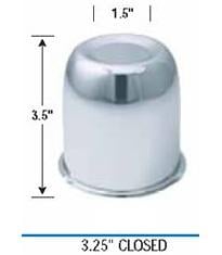 Picture of Gorilla Automotive HC201 Push Through Hub Cover 3.25" Chrome Steel Closed End