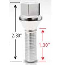 Picture of Gorilla Automotive 17015 Conical Seat Lug Bolt 12mm x 1.50 Thread 17mm Hex Chrome